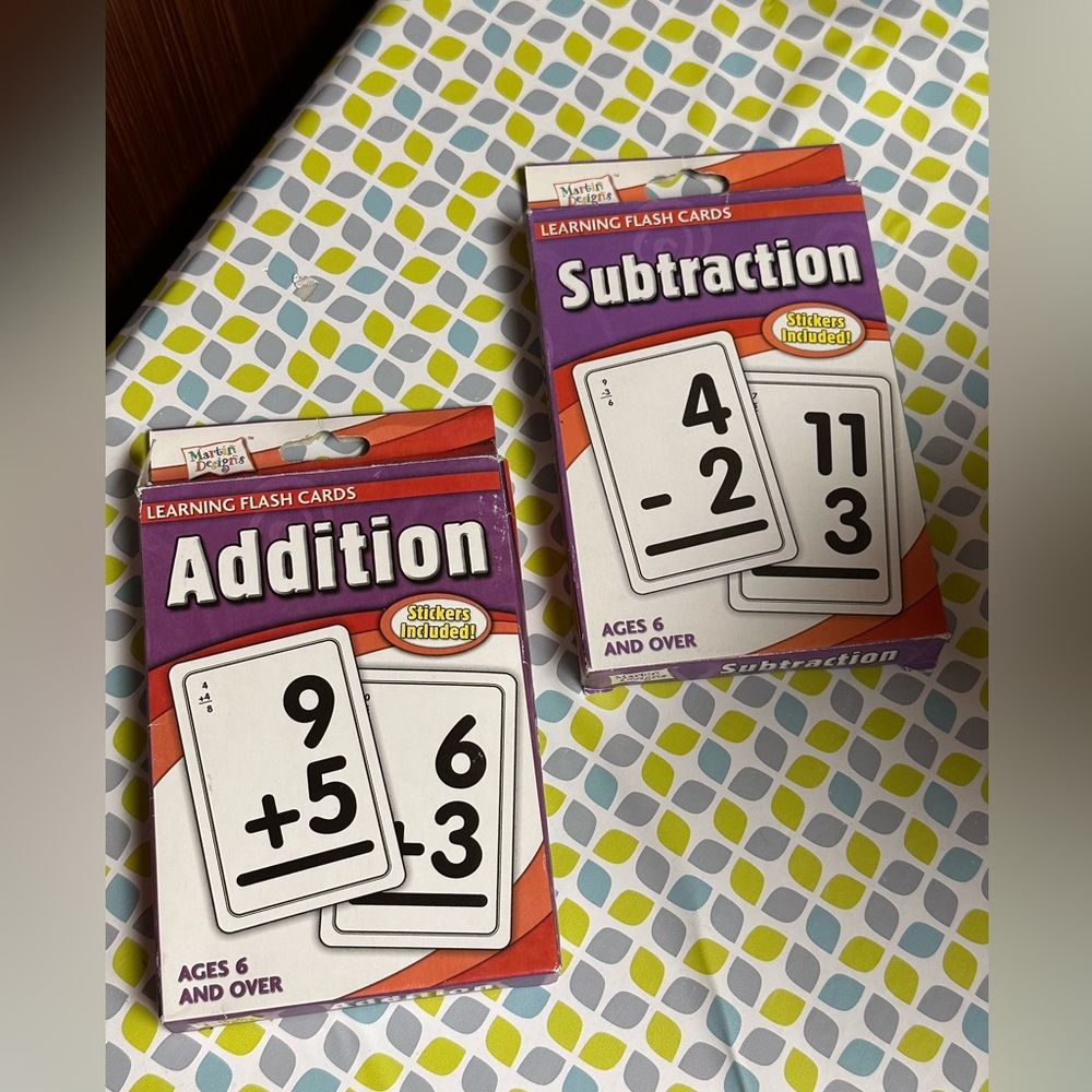 Subtraction Learning Flash Cards & Addition Flashcards by Martin Designs
